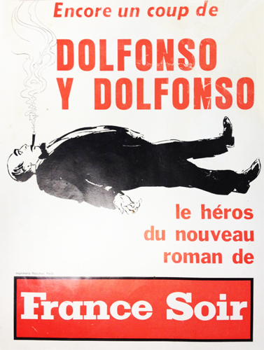 Affiche France-Soir du feuilleton « Dolfonso y Dolfonso fait tilt »